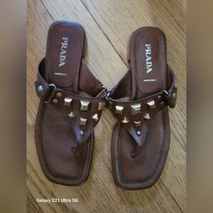 Genuine Prada Studded Sandals